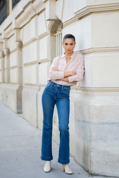 Fanny flare jeans with hem