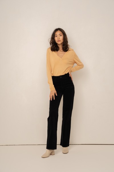 Barbara Wide Leg Velour Pants
