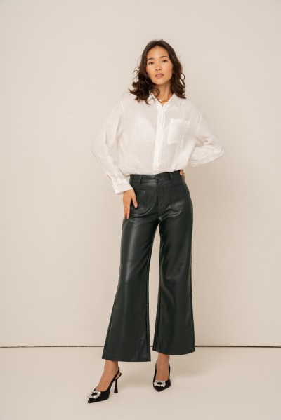 Wileme Wide Leatherette Pants