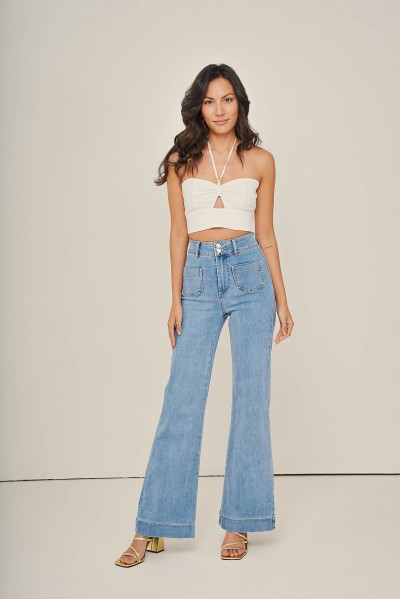 Elena flare jeans with...