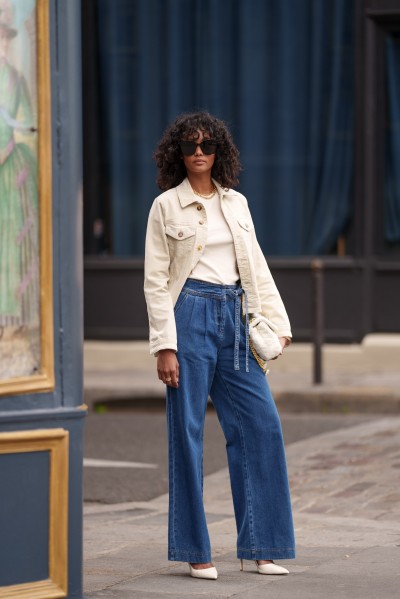 Jeans wide DAPHNE with belt