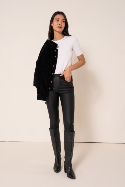 Pearl coated push up pants