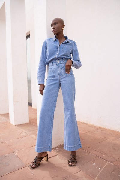 Jeans petite large flare...